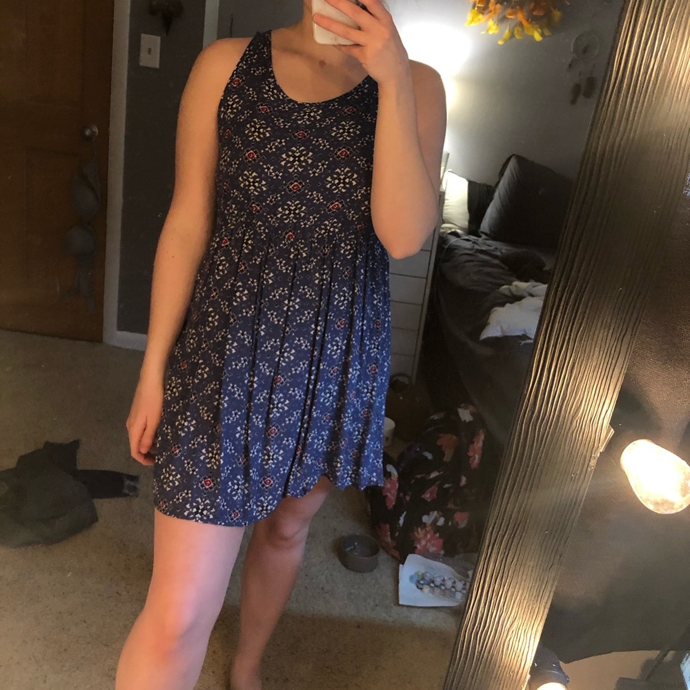 Blue Patterned Dress